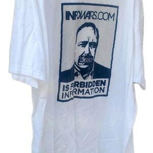 Infowars Is Forbidden Information T-Shirt 3XL Alex Jones - Limited Edition - EUC